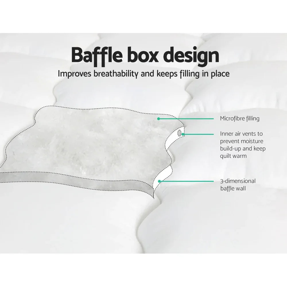 Giselle Bedding Mattress Topper Pillowtop - King Single - Mekamart Australia
