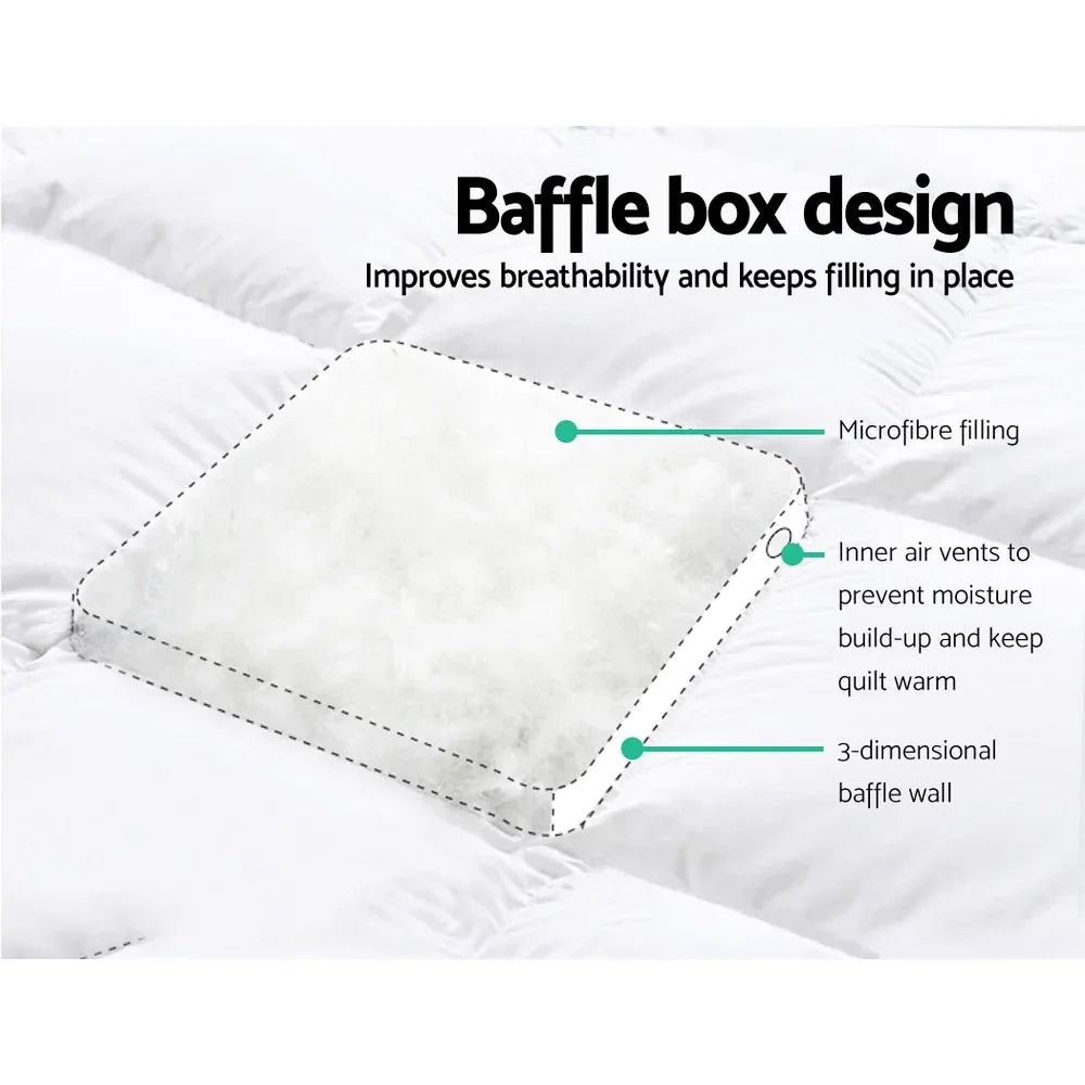 Giselle Bedding Mattress Topper Pillowtop Protector Pad Single - Mekamart Australia