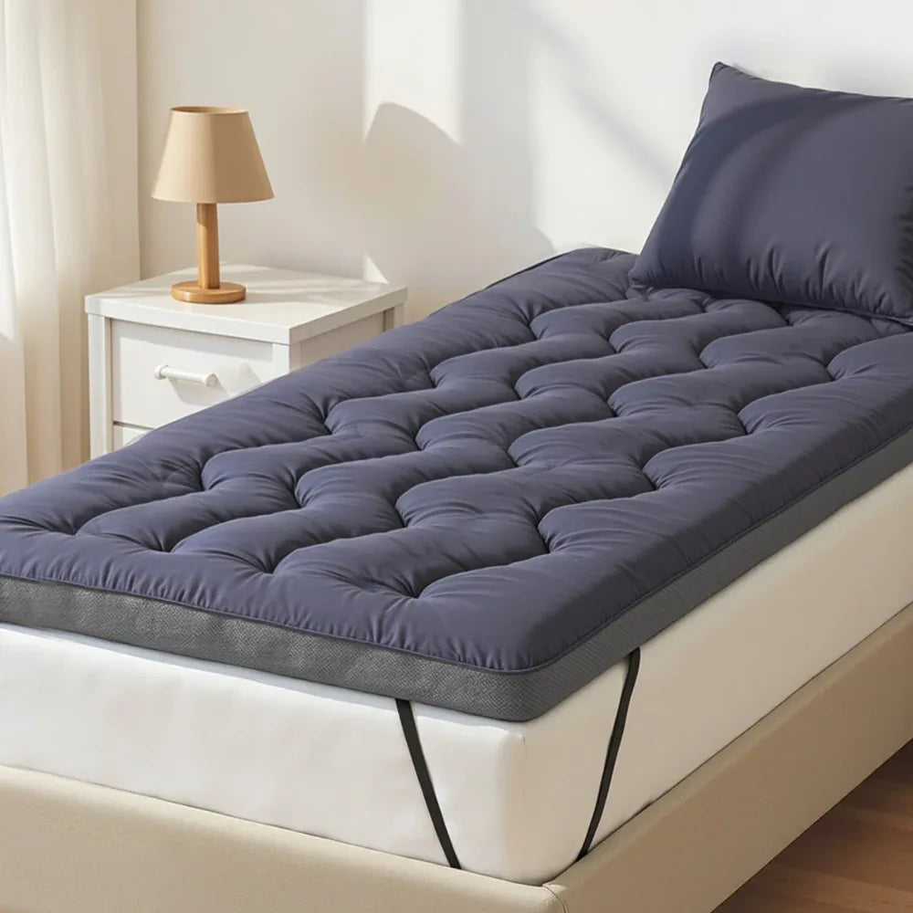 Giselle 5cm Mattress Topper Pillowtop toppers Bamboo Charcoal Single - Mekamart Australia