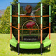 Everfit 4.5FT Trampoline for Kids Trampoline w/ Enclosure Safety Net Rebounder Gift Green - Mekamart Australia