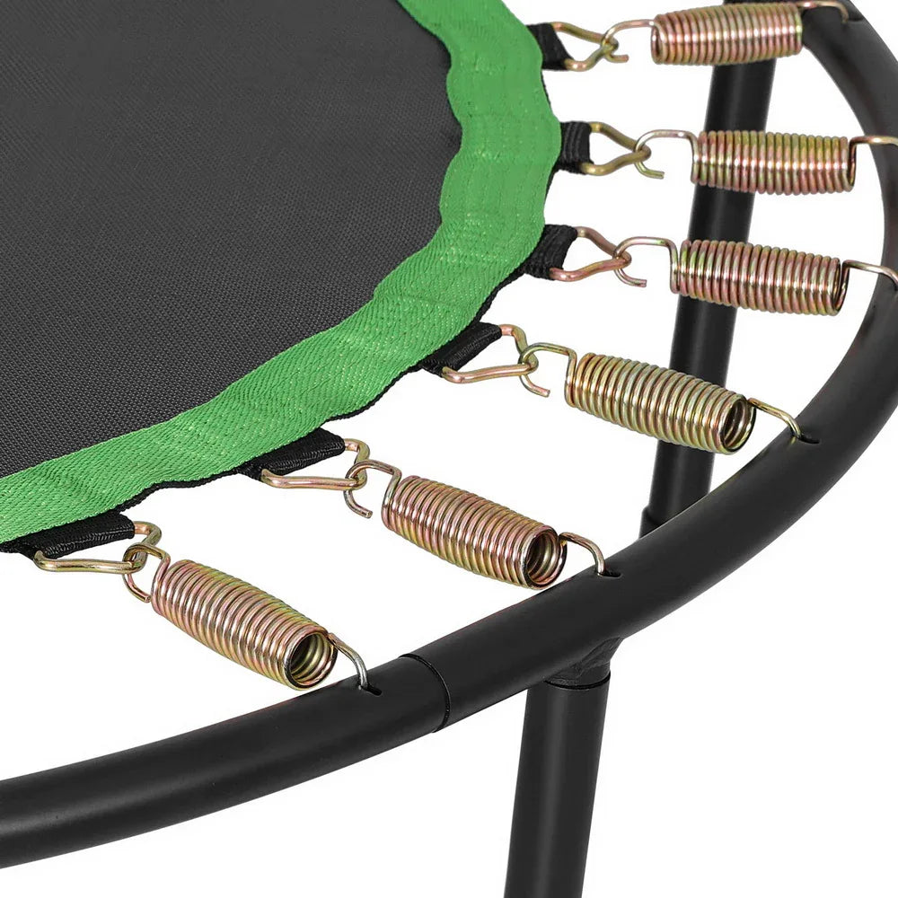 Everfit 48inch Round Fitness Trampoline Rebounder Adjustable Handrail Green - Mekamart Australia