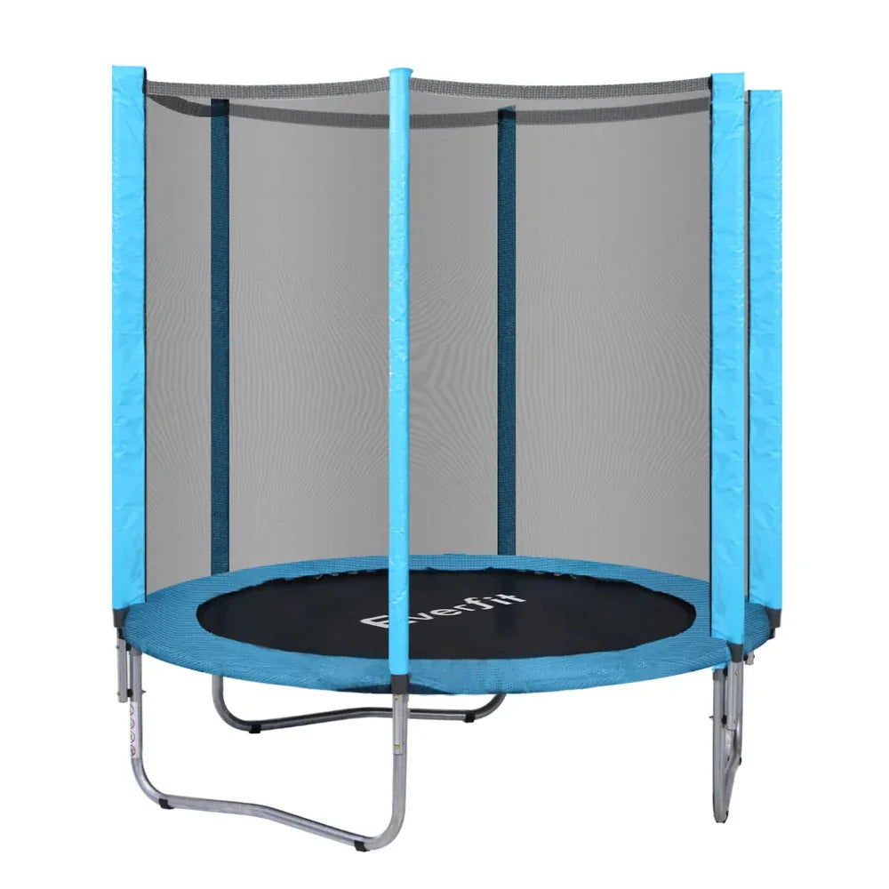 Everfit Trampoline 6FT Kids Trampolines Safety Net Pad Round Blue - Mekamart Australia