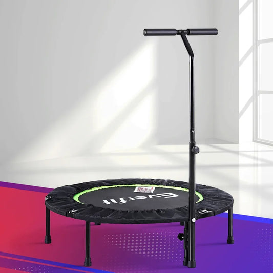 Everfit 40inch Fitness Foldable Trampoline Jumping Rebounder Home Gym Handrail - Mekamart Australia