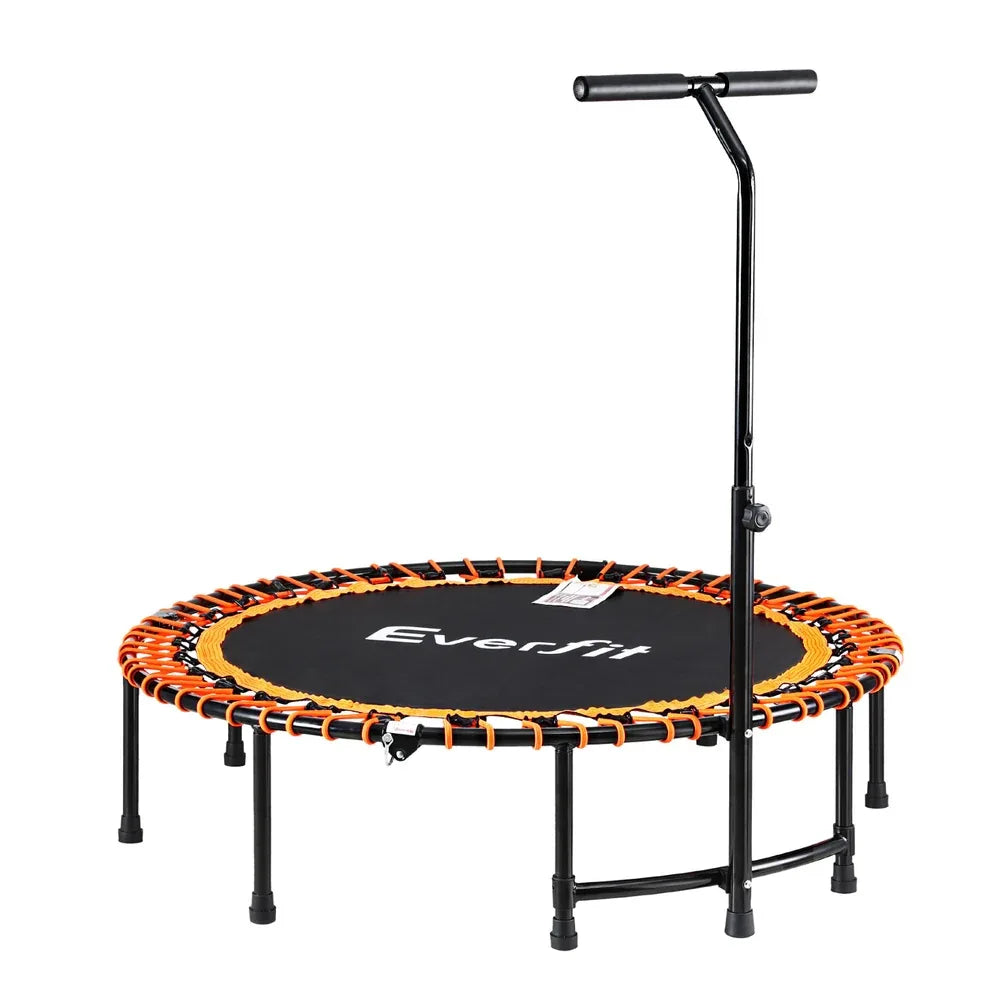 Everfit 48inch Fitness Foldable Trampoline Jumping Rebounder Home Gym Handrail - Mekamart Australia