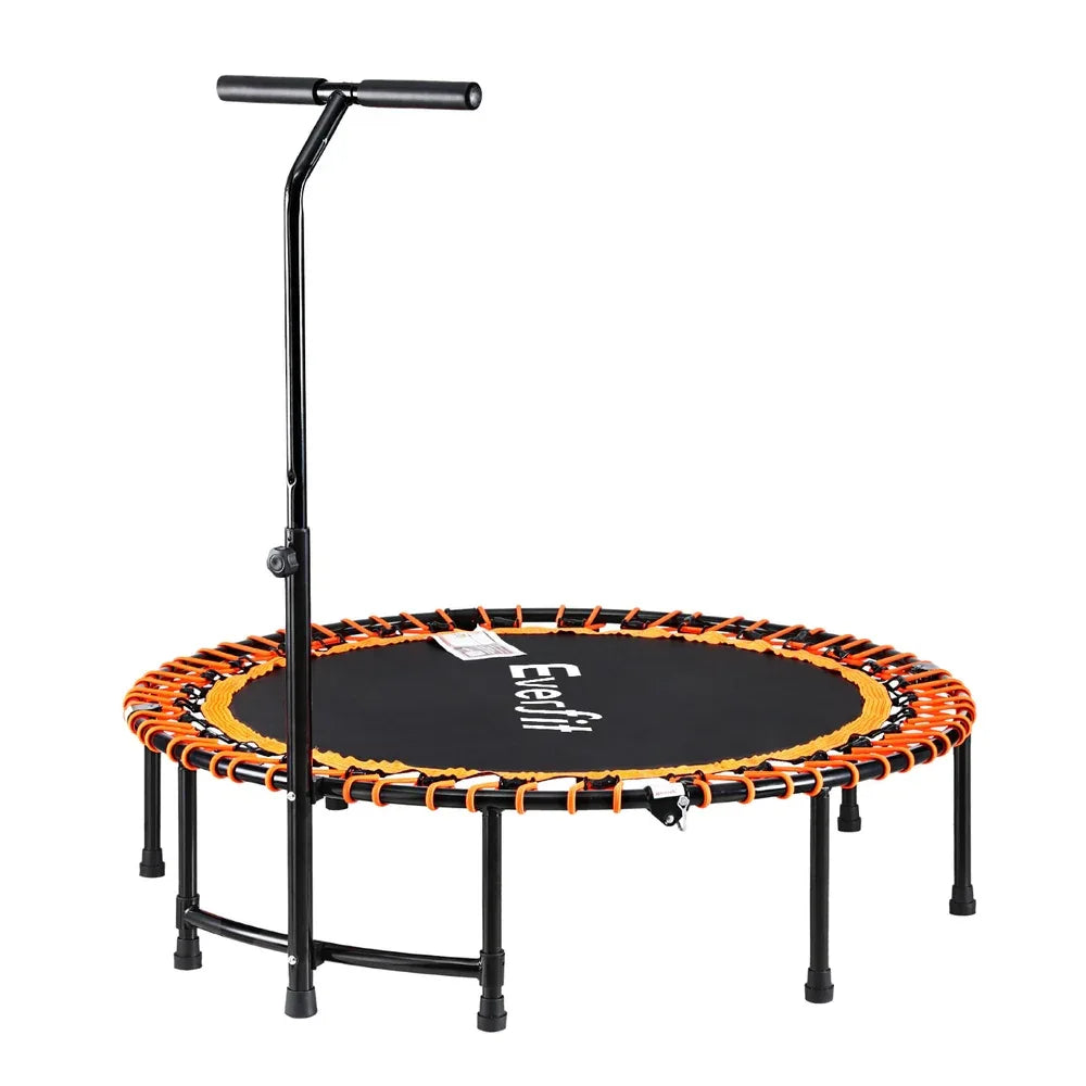 Everfit 48inch Fitness Foldable Trampoline Jumping Rebounder Home Gym Handrail - Mekamart Australia