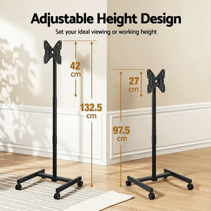 Artiss TV Stand 13-50" Universal Mobile Adjustable Height TV Stand with Wheels - Mekamart Australia