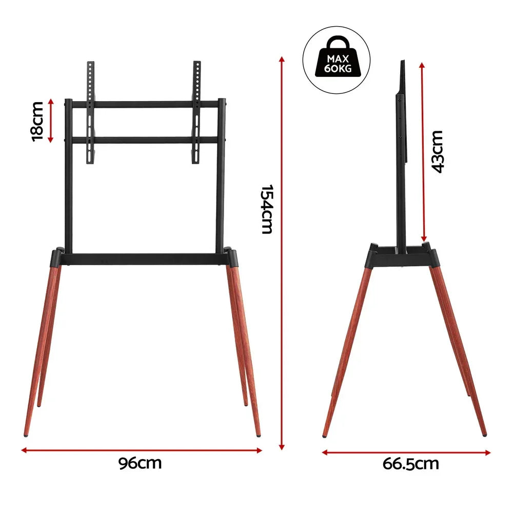 Artiss TV Stand 32-75 inch LED LCD Screen Wooden Floor Easel Height Adjustable - Mekamart Australia