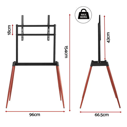 Artiss TV Stand 32-75 inch LED LCD Screen Wooden Floor Easel Height Adjustable - Mekamart Australia