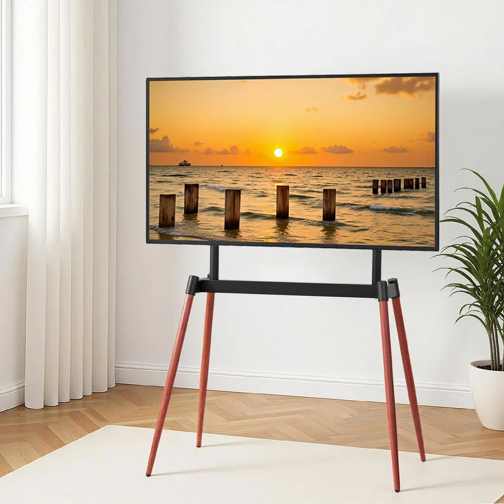 Artiss TV Stand 32-75 inch LED LCD Screen Wooden Floor Easel Height Adjustable - Mekamart Australia
