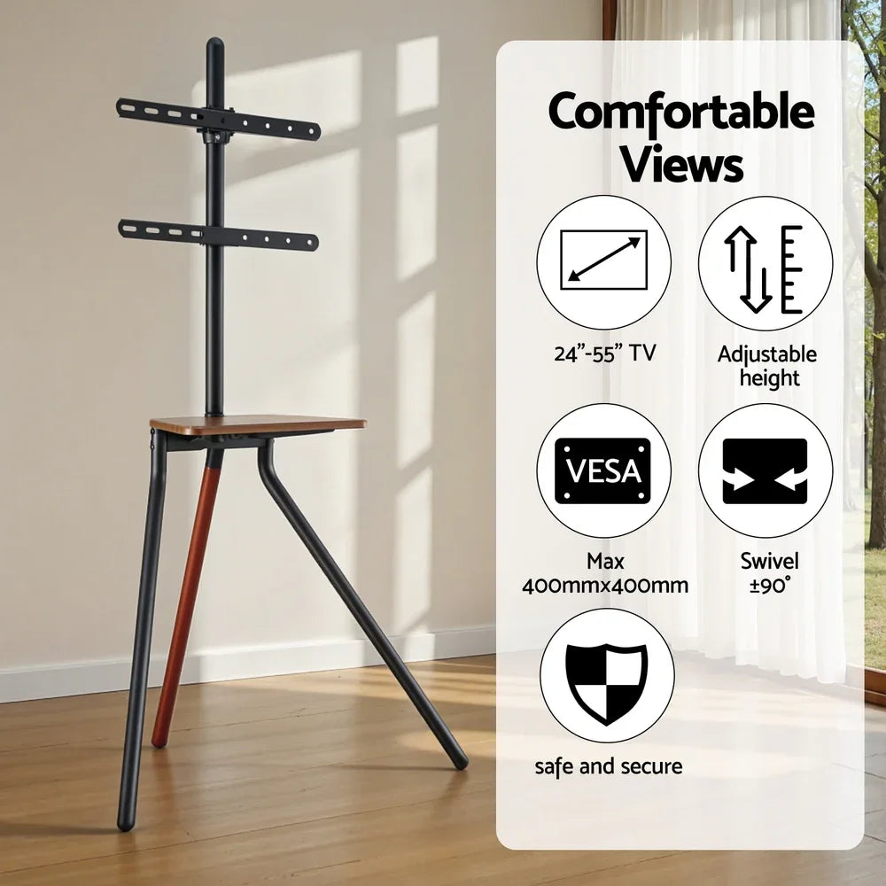 Artiss TV Stand Wooden Tray 24-55" Swivel Height Adjustable - Mekamart Australia