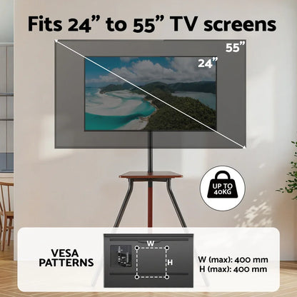 Artiss TV Stand Wooden Tray 24-55" Swivel Height Adjustable - Mekamart Australia