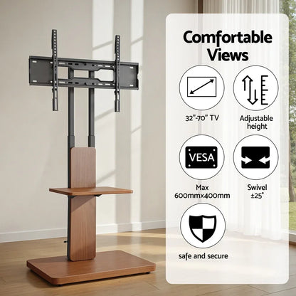 Artiss TV Stand 32-70" Wooden Tray Swivel Height Adjustable - Mekamart Australia