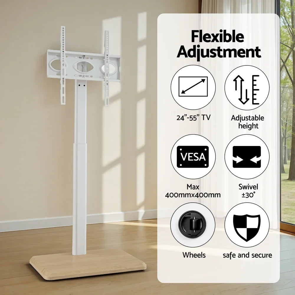 Artiss TV Stand 24-55" Swivel Height Adjustable Floor Mount for TVs - Mekamart Australia