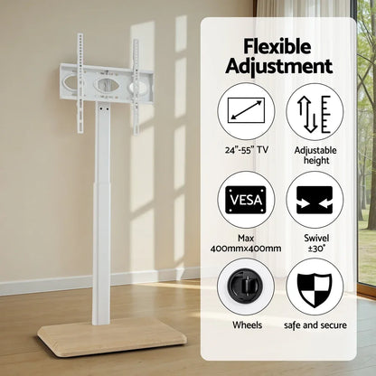 Artiss TV Stand 24-55" Swivel Height Adjustable Floor Mount for TVs - Mekamart Australia