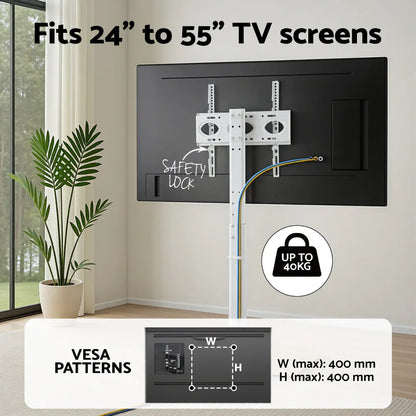 Artiss TV Stand 24-55" Swivel Height Adjustable Floor Mount for TVs - Mekamart Australia