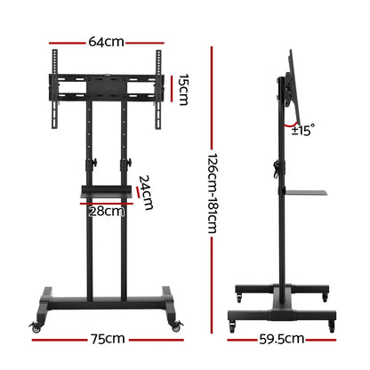 Artiss Mobile TV Stand for 23"-65" TVs Mount Bracket Portable Solid Trolley Cart - Mekamart Australia