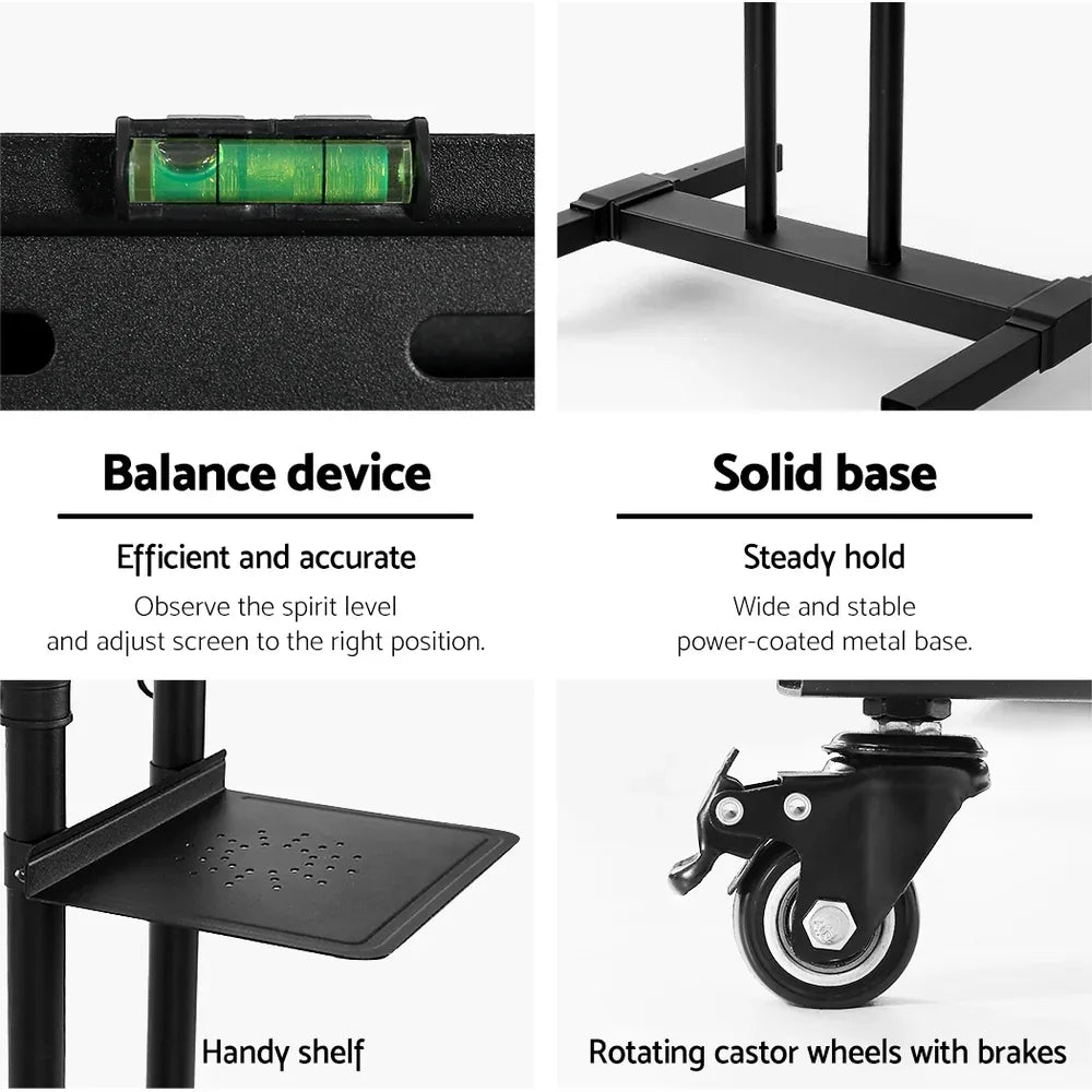 Artiss Mobile TV Stand for 23"-65" TVs Mount Bracket Portable Solid Trolley Cart - Mekamart Australia