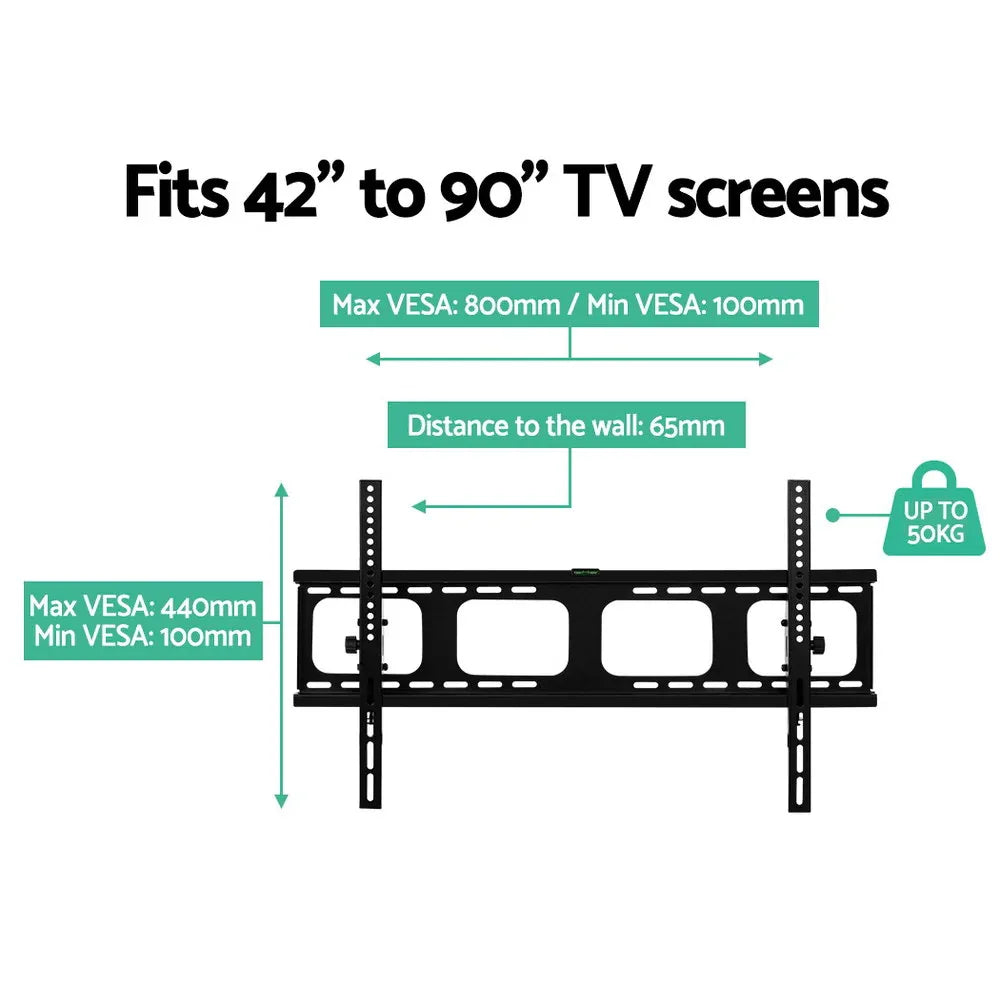 Artiss TV Wall Mount Bracket for 42"-90" LED LCD TVs Tilt Slim Flat Low Profile - Mekamart Australia