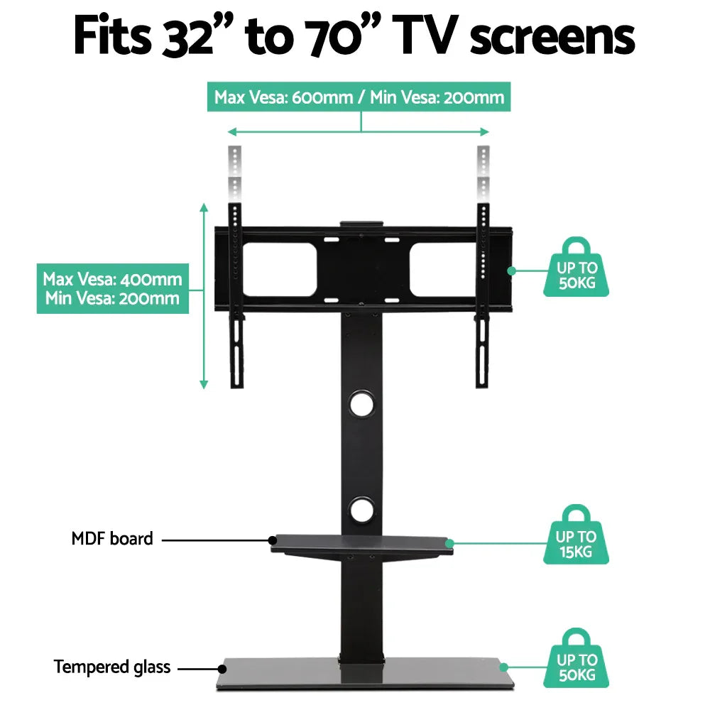 Artiss TV Stand Mount Bracket for 32"-70" LED LCD 2 Tiers Storage Floor Shelf - Mekamart Australia