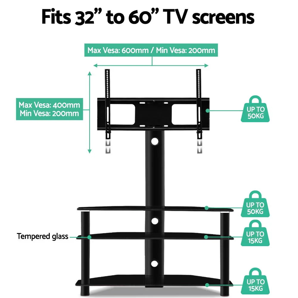 Artiss TV Stand Mount Bracket for 32"-60" LED LCD 3 Tiers Storage Floor Shelf - Mekamart Australia