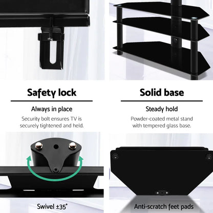 Artiss TV Stand Mount Bracket for 32"-60" LED LCD 3 Tiers Storage Floor Shelf - Mekamart Australia