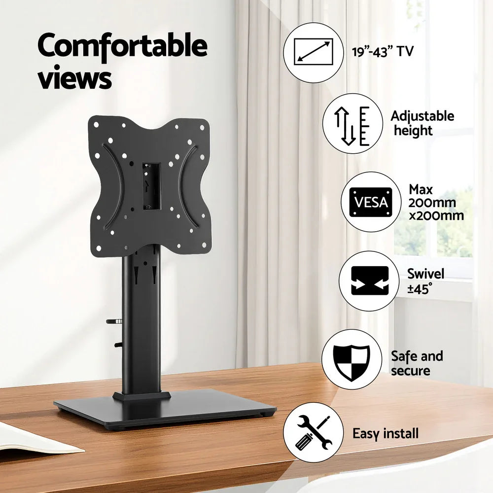 Artiss TV Stand Bracket for 19 - 43 inch TVs Table Top Desktop Universal Swivel - Mekamart Australia