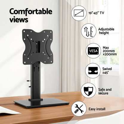 Artiss TV Stand Bracket for 19 - 43 inch TVs Table Top Desktop Universal Swivel - Mekamart Australia