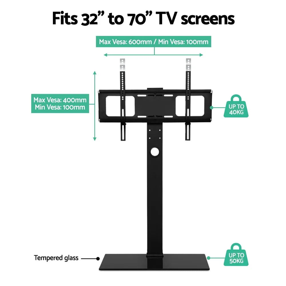 Artiss TV Stand Mount Bracket for 32"-70" LED LCD Glass Storage Floor Shelf - Mekamart Australia
