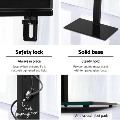 Artiss TV Stand Mount Bracket for 32"-70" LED LCD Glass Storage Floor Shelf - Mekamart Australia