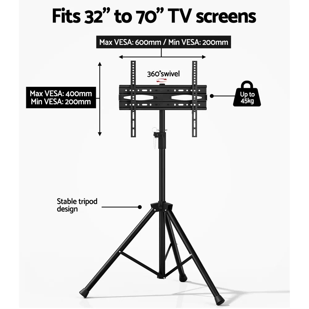 Artiss TV Stand Mount Bracket for 32"-70" LED LCD Tripod Floor Shelf Universal - Mekamart Australia