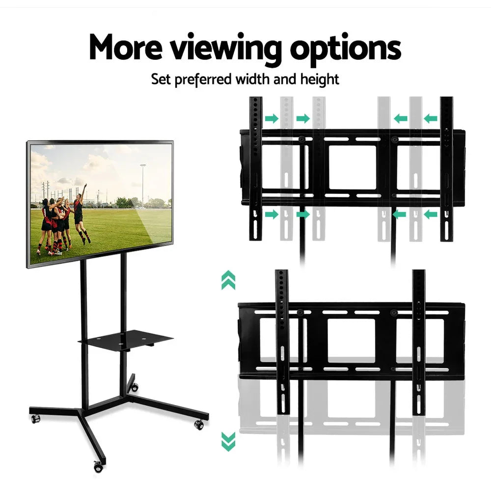 Artiss Mobile TV Stand for 32"-65" TVs Mount Bracket Portable Shelf Trolley Cart - Mekamart Australia