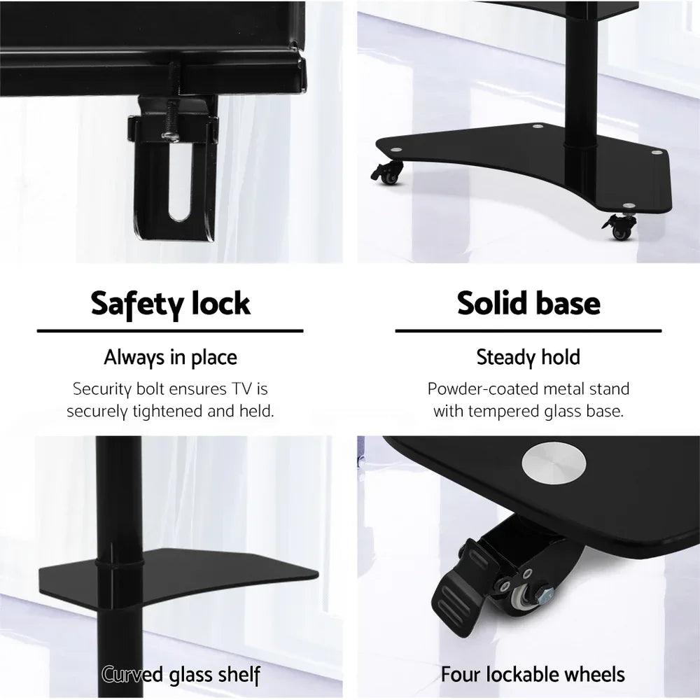 Artiss Mobile TV Stand for 32"-70" TVs Mount Bracket Portable Solid Trolley Cart - Mekamart Australia