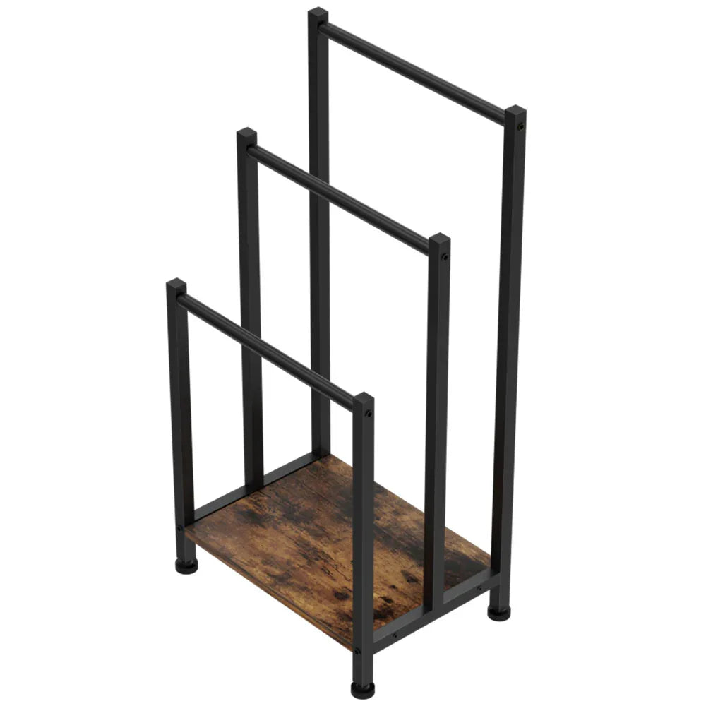 3 Tier Towel Rack Rail Freestanding Holder Bathroom Organizer Laundry Drying Bar - Mekamart Australia