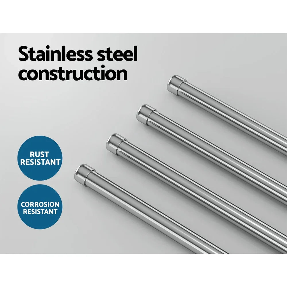 Towel Rail Rack Holder 4 Bars Wall Mounted Stainless Steel Swivel Hanging Hook - Mekamart Australia