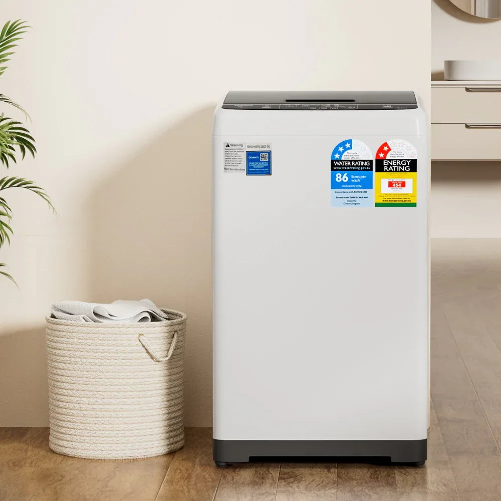 Devanti 6kg Top Load Washing Machine White - Mekamart Australia