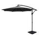 Instahut 3m Umbrella w/Base Outdoor Cantilever Beach Garden Patio Parasol Charcoal - Mekamart Australia
