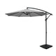 Instahut Umbrella Outdoor Umbrellas Cantilever Sun Stand UV Garden Base Grey 3M - Mekamart Australia