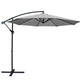 Instahut 3m Outdoor Umbrella Cantilever Beach Garden Patio Grey - Mekamart Australia