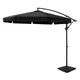 Instahut 3m Outdoor Umbrella w/Base Cantilever Garden Beach Patio Black - Mekamart Australia
