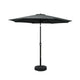 Instahut Outdoor Umbrella 2.7m Base Beach Pole Garden Tilt Sun Patio UV Black - Mekamart Australia