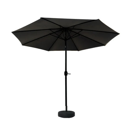 Instahut Outdoor Umbrella 2.7m Base Beach Pole Garden Tilt Sun Patio UV Black - Mekamart Australia
