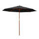Instahut 3m Outdoor Umbrella Pole Umbrellas Beach Garden Sun Stand Patio Black - Mekamart Australia