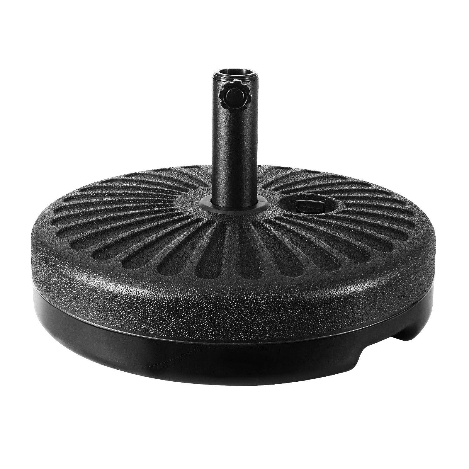 Instahut 3m Outdoor Umbrella w/Base Pole Umbrellas Garden Sun Stand Deck Black - Mekamart Australia