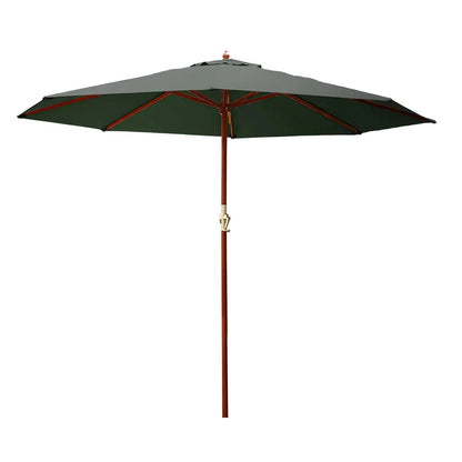 Instahut 3m Outdoor Umbrella Pole Umbrellas Beach Garden Sun Stand Patio Charcoal - Mekamart Australia