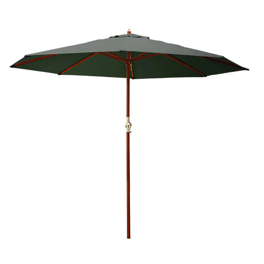 Instahut 3m Outdoor Umbrella Pole Umbrellas Beach Garden Sun Stand Patio Charcoal - Mekamart Australia