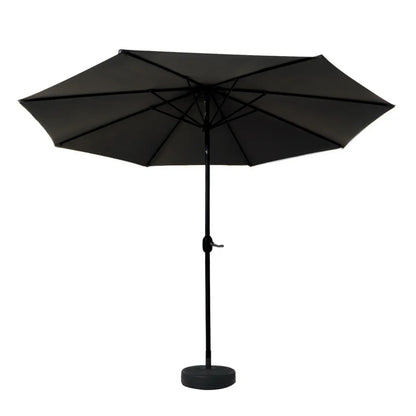 Instahut Outdoor Umbrella 3m Base Beach Pole Garden Tilt Sun Patio UV Black - Mekamart Australia