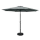 Instahut Outdoor Umbrella 3m Base Beach Pole Garden Tilt Sun Patio UV Charcoal - Mekamart Australia