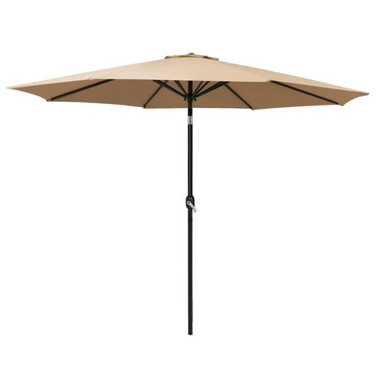 Instahut 3m Outdoor Umbrella Beach Pole Garden Patio Tilt Beige - Mekamart Australia