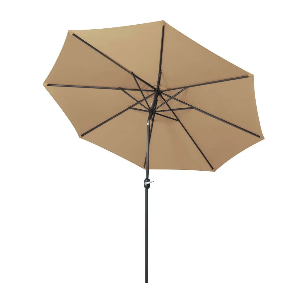 Instahut 3m Outdoor Umbrella Beach Pole Garden Patio Tilt Beige - Mekamart Australia