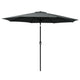 Instahut 3m Outdoor Umbrella Beach Pole Garden Patio Tilt Black - Mekamart Australia